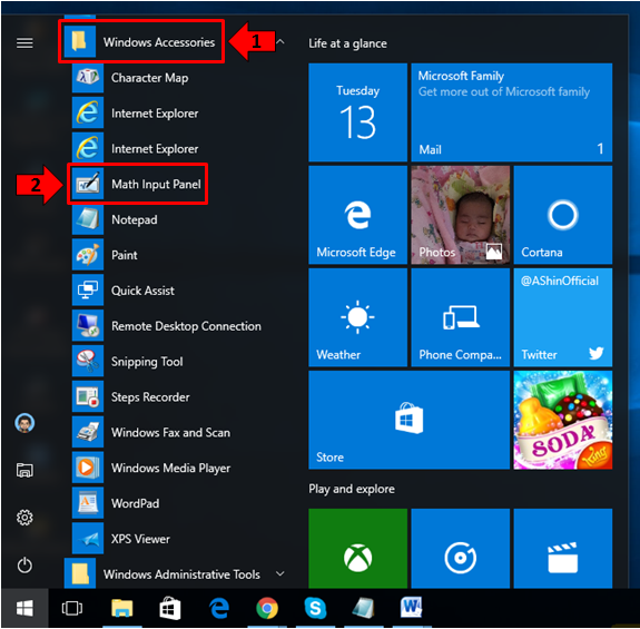 what is the point of math input panel on microsoft windows